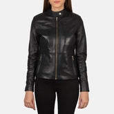 Namor Black Leather Biker Jacket